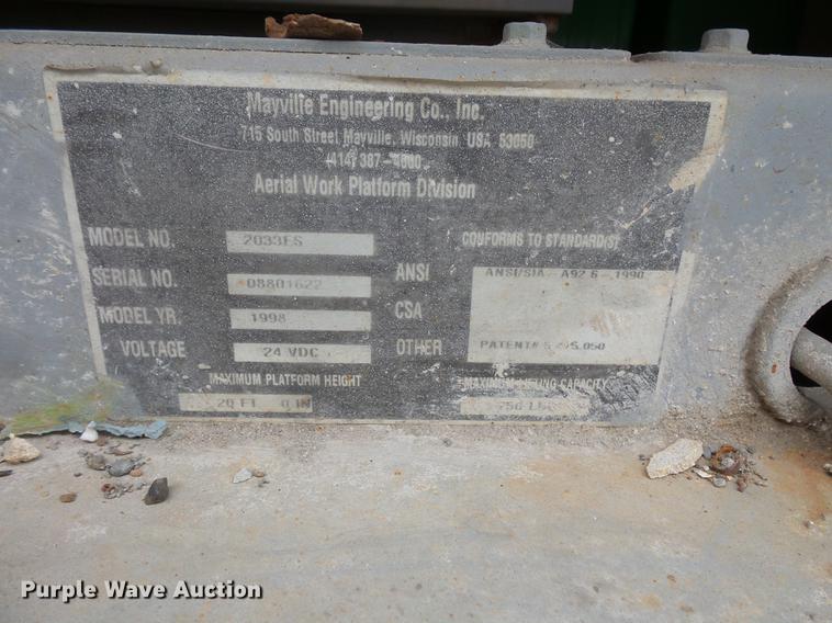 image for item FT9837 Mec 2033ES scissor lift