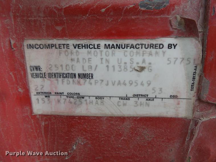 image for item FT9840 1988 Ford F700 dump truck