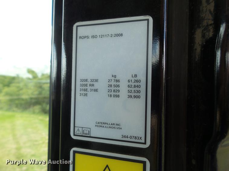 image for item L5703 2015 Caterpillar 316EL excavator