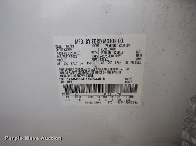 image for item DB8265 2014 Ford Explorer Police Interceptor SUV