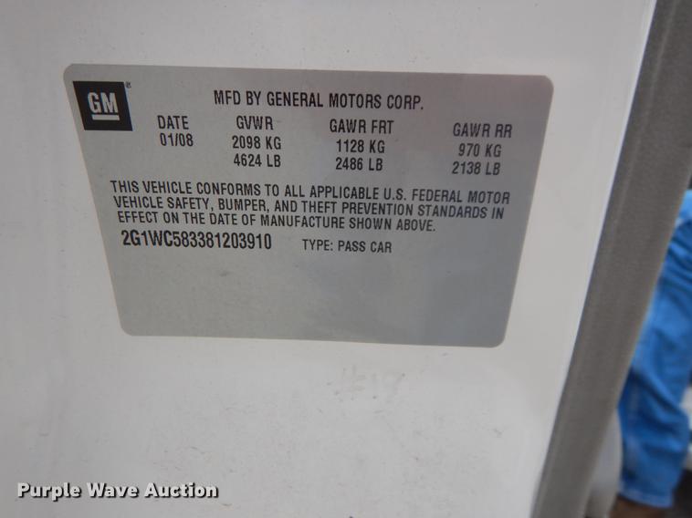 image for item DB8267 2008 Chevrolet Impala LT