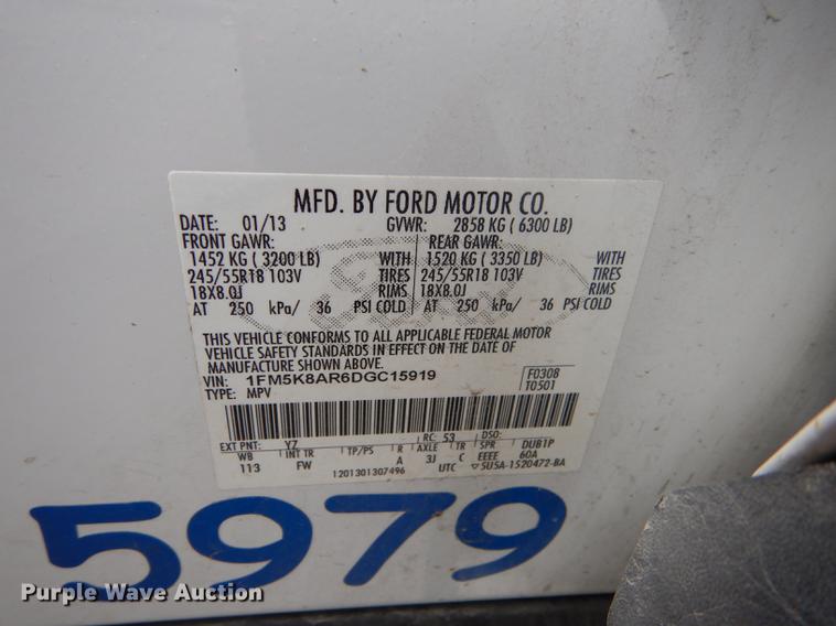 image for item DD6506 2013 Ford Explorer Police Interceptor SUV