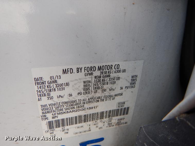 image for item DF1752 2013 Ford Explorer Police Interceptor SUV