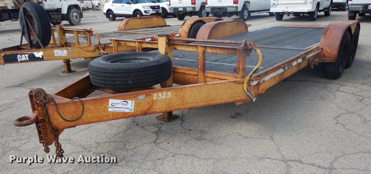 image for item DF1766 2003 shop built tilt deck trailer