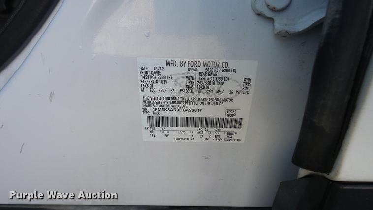 image for item DF4349 2013 Ford Explorer Police SUV