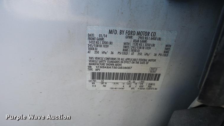 image for item DF4351 2014 Ford Explorer Police SUV