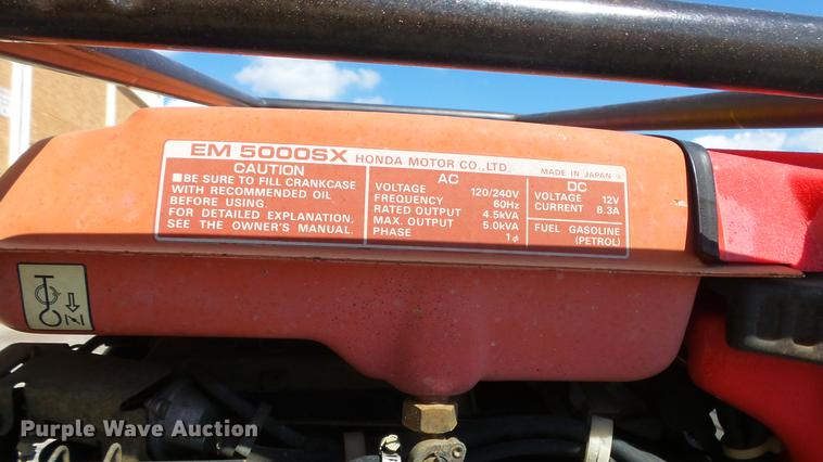 image for item ES9474 Honda EM5000S generator