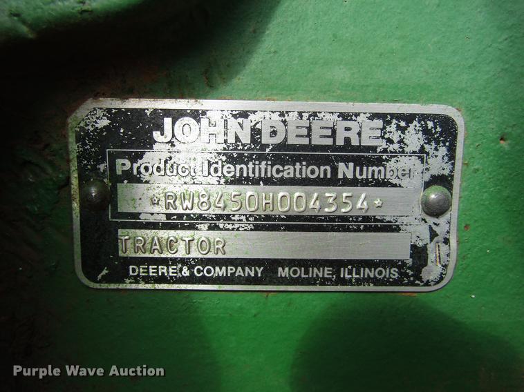 image for item DC0070 1984 John Deere 8450 4WD tractor