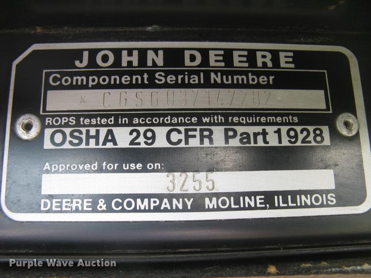 image for item DC1303 John Deere 3255 MFWD tractor