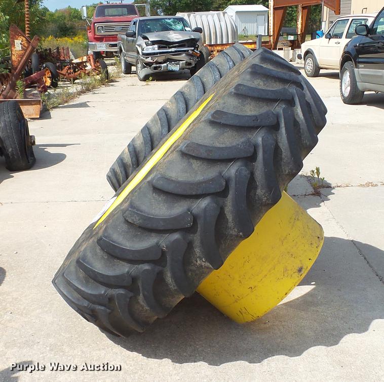 image for item DE4837 (2) John Deere 14.9R30 dual front tires