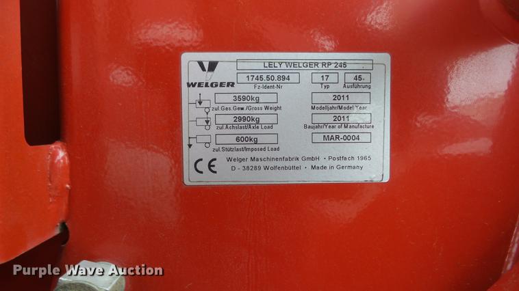image for item DF4338 2011 Lely Welger RP245 Profi round baler