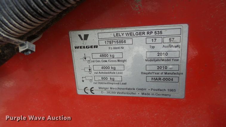 image for item DF4339 2010 Lely Welger RP535 Master round baler