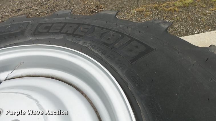 image for item FE9107 (2) Michelin 620/70R26 tires and wheels