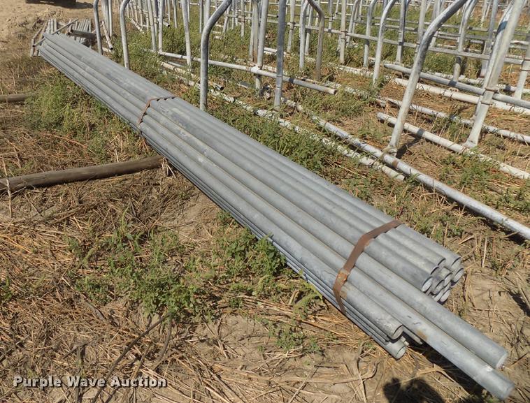 image for item G1324 Approximately 24 four and five cow aluminum stanchion sets