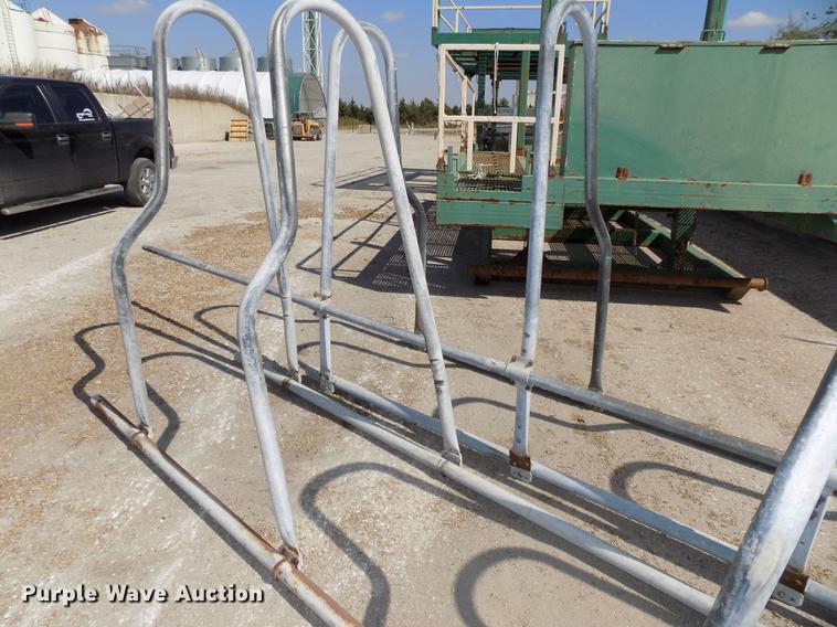 image for item G1325 Approximately 24 four and five cow aluminum stanchion sets