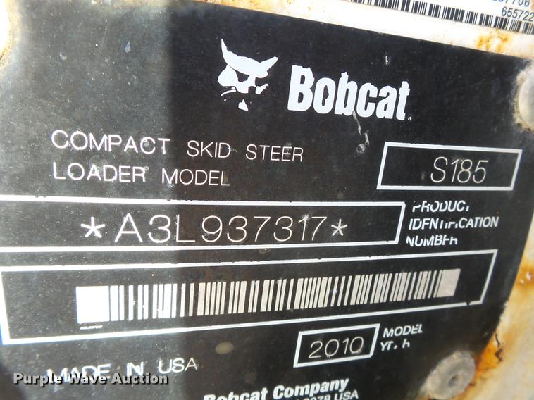image for item DB7043 2010 Bobcat S185 skid steer