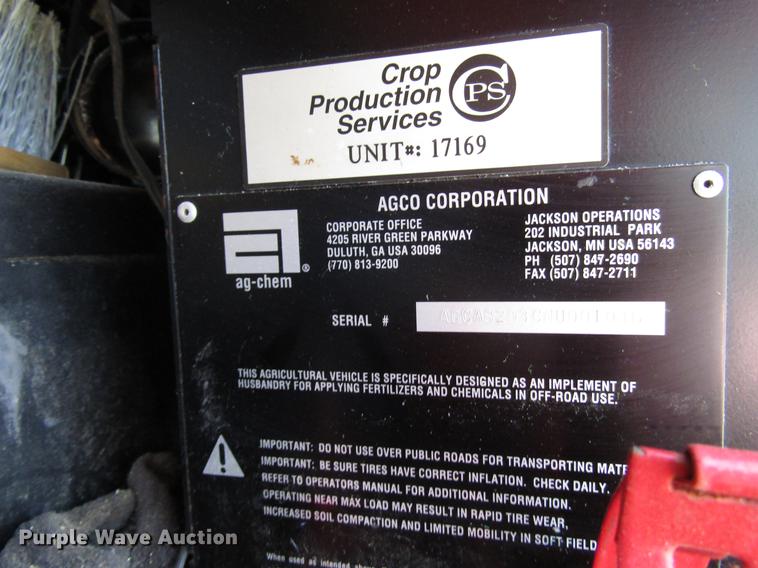 image for item DD4313 2009 Ag-Chem TerraGator 8203 applicator