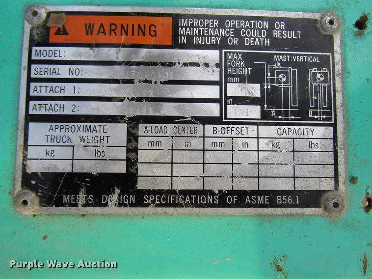 image for item DD4314 2001 Mitsubishi FG25K forklift