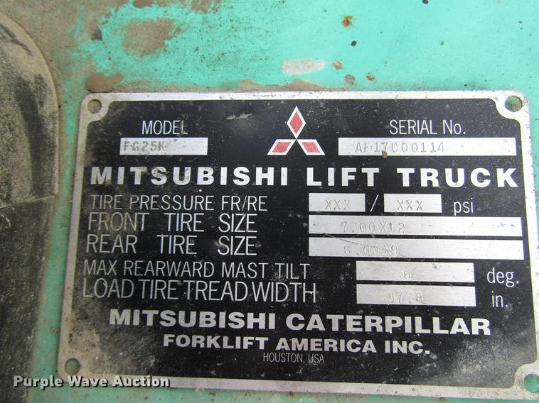 image for item DD4314 2001 Mitsubishi FG25K forklift