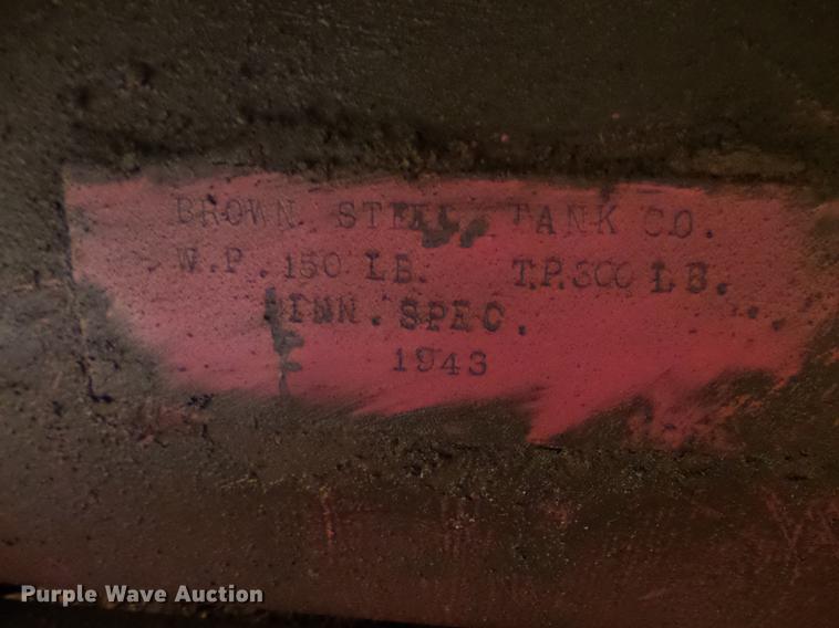 image for item FT9865 1943 Brown Steel Tank Co. air compressor