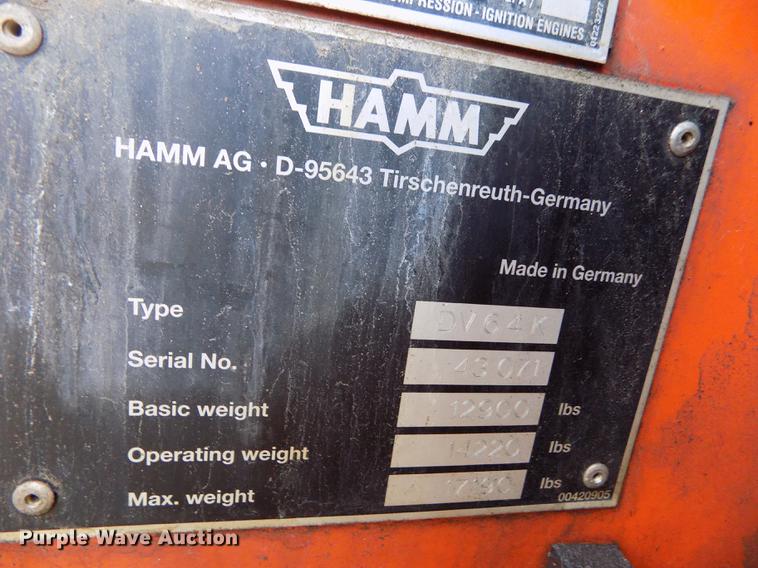 image for item DB4755 1999 Hamm DV6K combination roller
