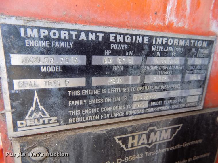 image for item DB4755 1999 Hamm DV6K combination roller