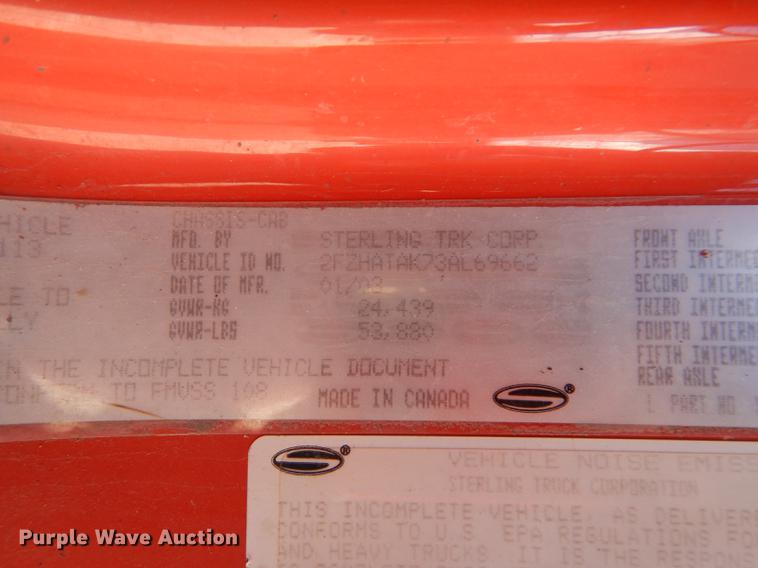 image for item DD6460 2003 Sterling LT7500 dump truck