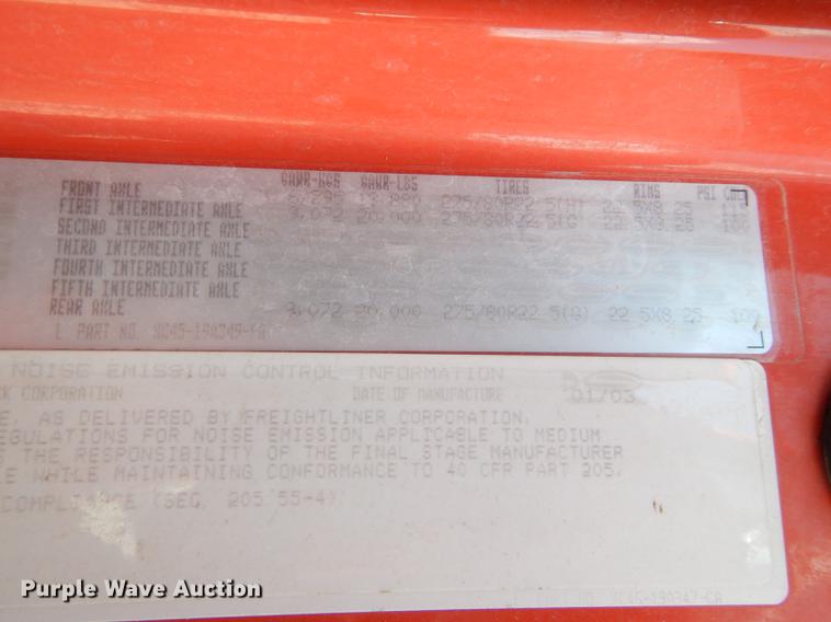 image for item DD6461 2003 Sterling LT7500 dump truck