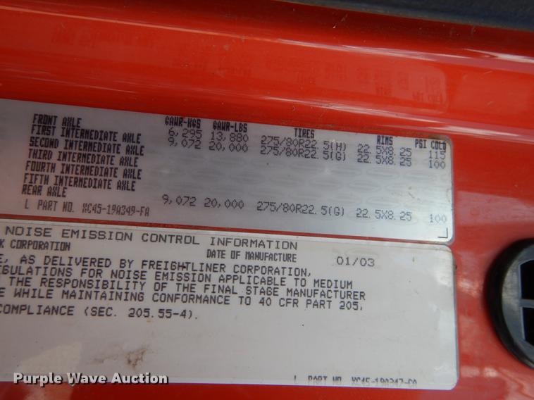 image for item DD6523 2003 Sterling LT7500 dump truck