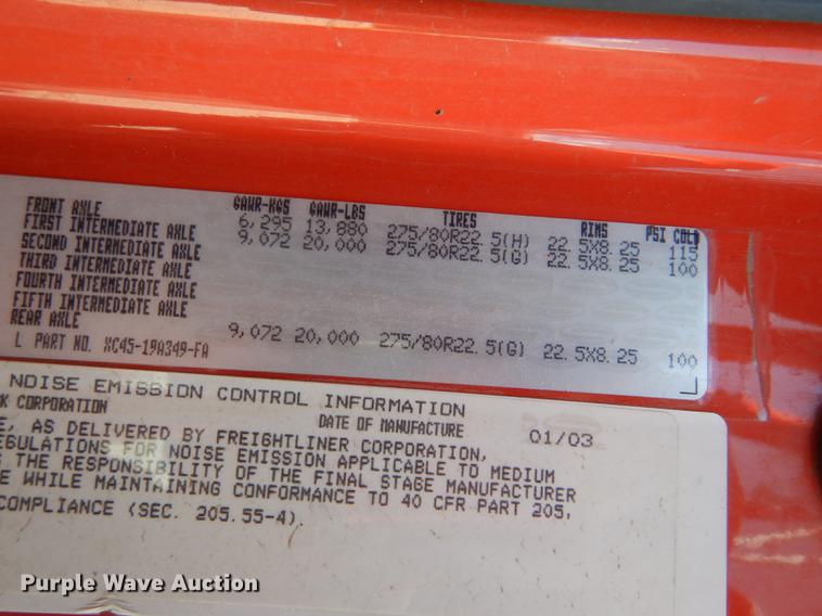 image for item DD6525 2003 Sterling LT7500 dump truck