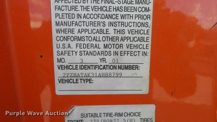 image for item DE7263 2001 Sterling LT7501 dump truck