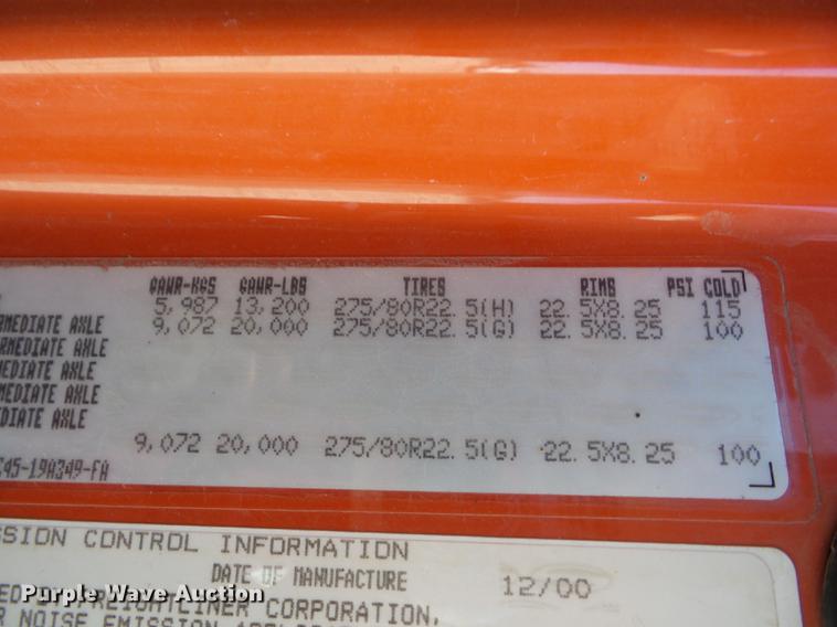 image for item EI9939 2001 Sterling LT7501 dump truck