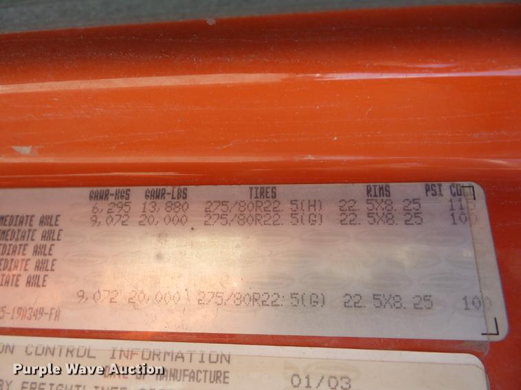 image for item EI9941 2003 Sterling LT7501 dump truck