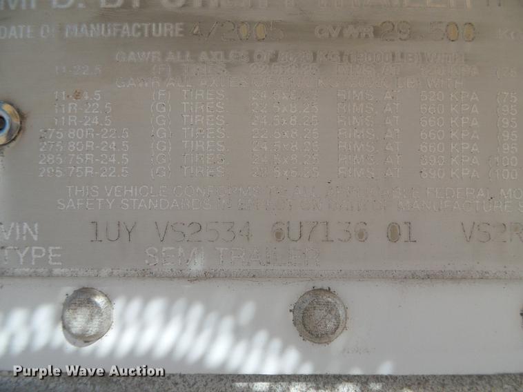 image for item DD5886 2006 Utility VS2RA 3000R refrigerated van trailer