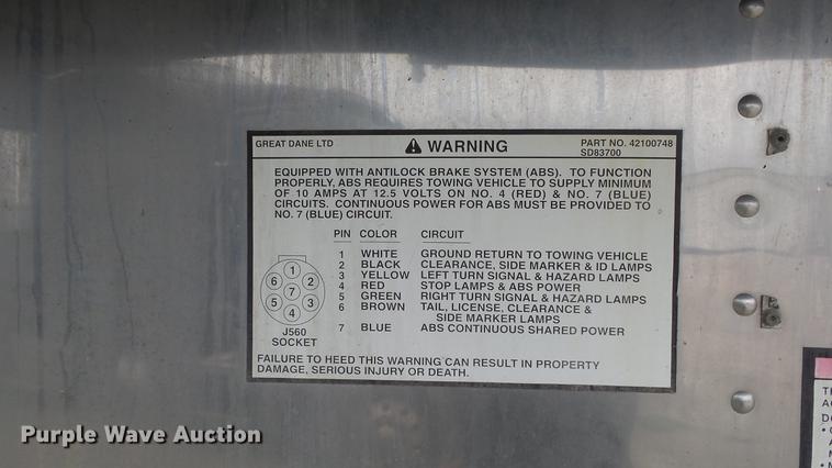 image for item DF4346 2000 Great Dane refrigerated van trailer