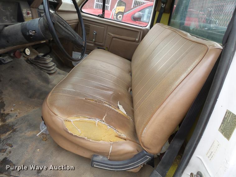 image for item DB7021 1986 Ford F350 dump flatbed pickup truck