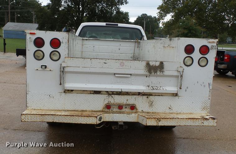 image for item DB7025 2001 Ford F350 Super Duty Crew Cab utility bed pickup truck