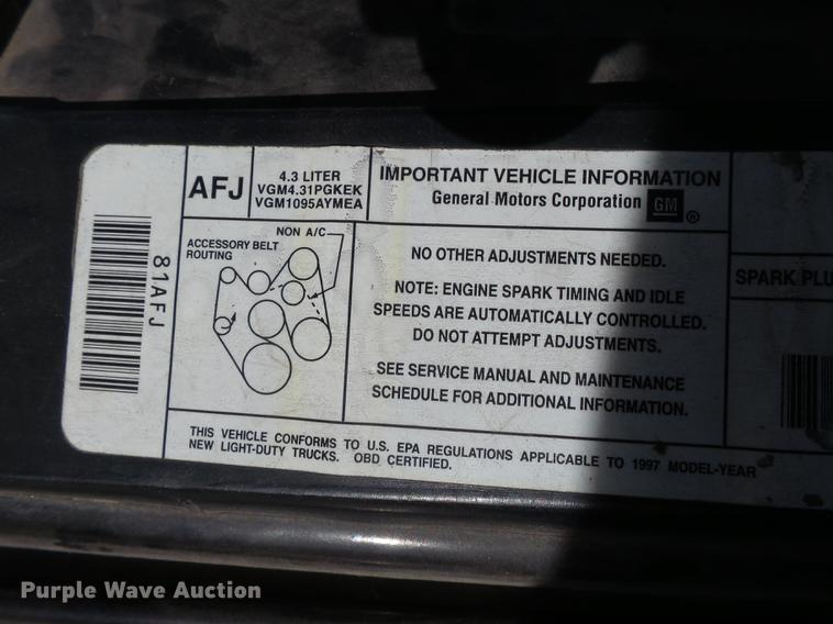 image for item DB7032 1997 Chevrolet S10 pickup truck