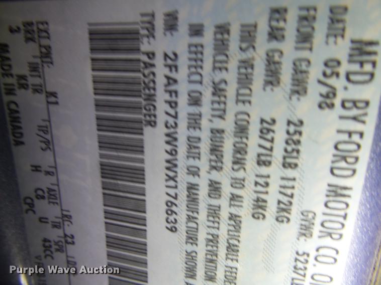 image for item DB7036 1998 Ford Crown Victoria