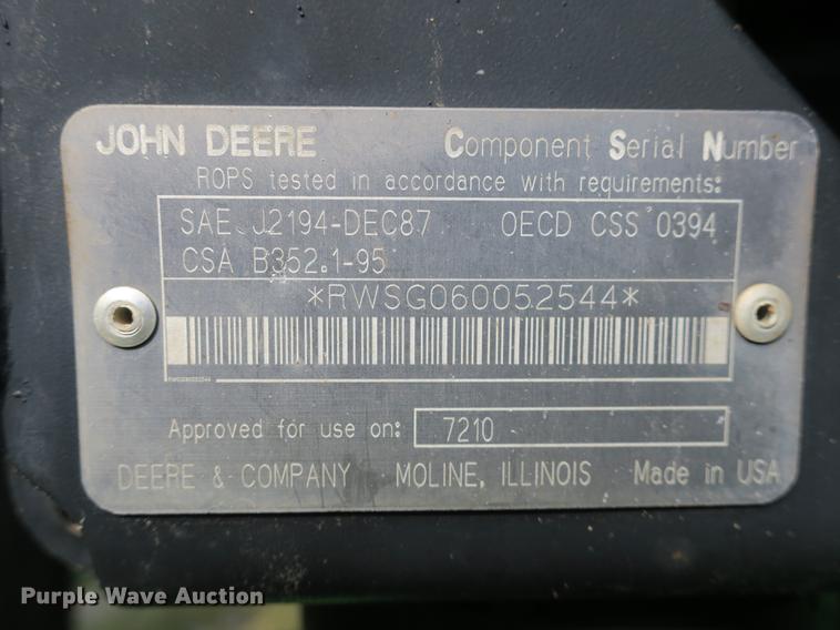 image for item DB8980 John Deere 7210 tractor
