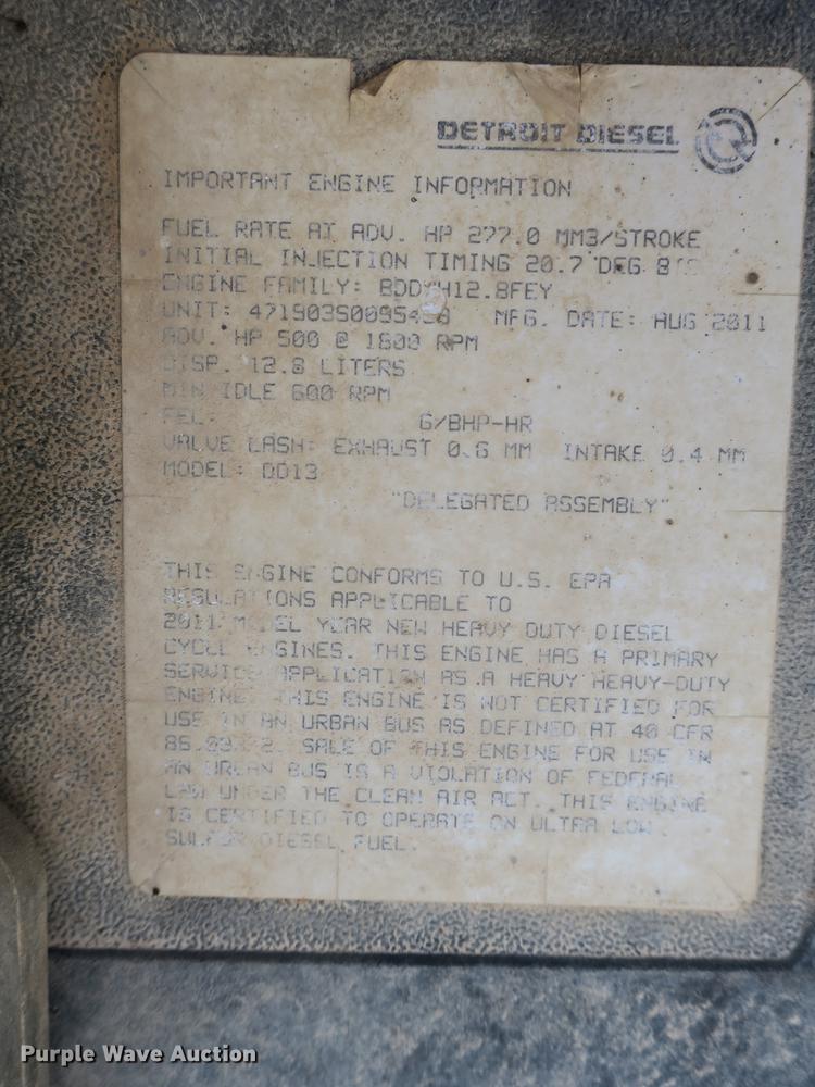 image for item DB8983 2012 Freightliner Coronado SD dump truck