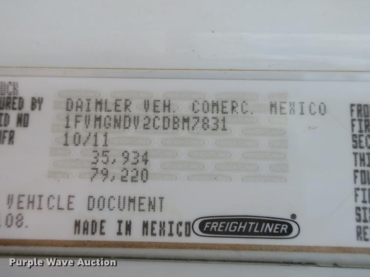 image for item DB8983 2012 Freightliner Coronado SD dump truck