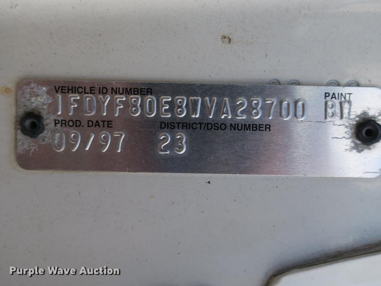 image for item DB8986 1998 Ford F800 dump truck