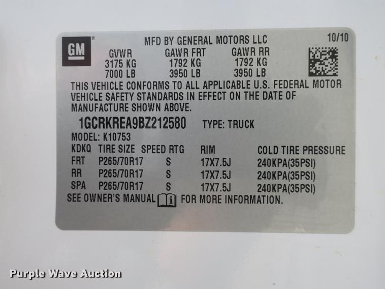 image for item DB8991 2011 Chevrolet Silverado 1500 Ext. Cab pickup truck