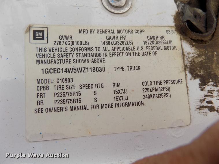 image for item DB9104 1998 Chevrolet 1500 utility bed pickup truck