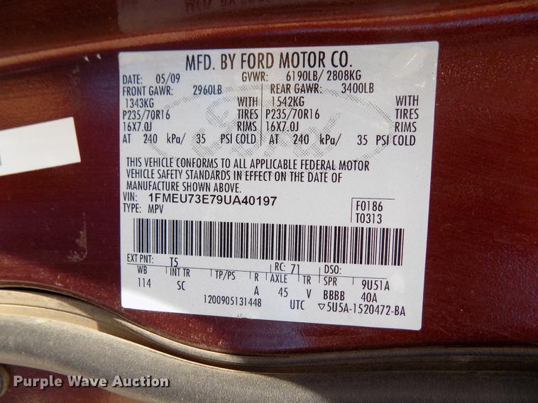 image for item DD3445 2009 Ford Explorer XLT SUV