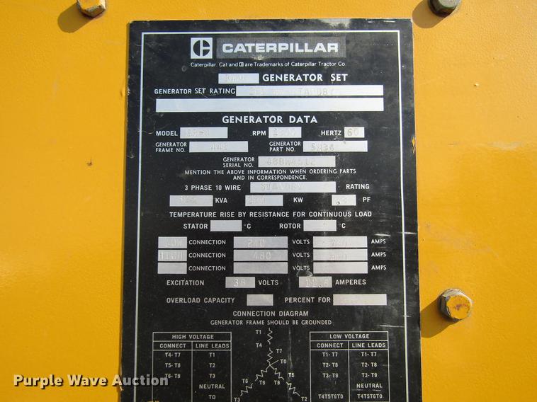 image for item DD4355 Caterpillar 3406 generator