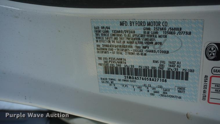 image for item DD6543 2005 Ford Freestar van