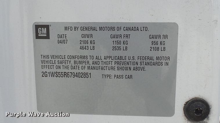 image for item DD7392 2007 Chevrolet Impala Police Cruiser