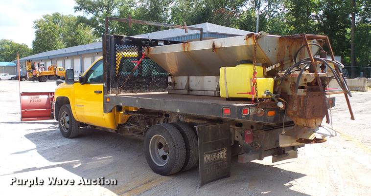 image for item DD7408 2008 Chevrolet Silverado 3500HD dump flatbed pickup truck